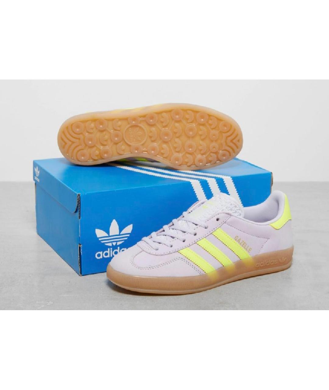 ADIDAS Фиолетовые кожаные кеды, фото 7
