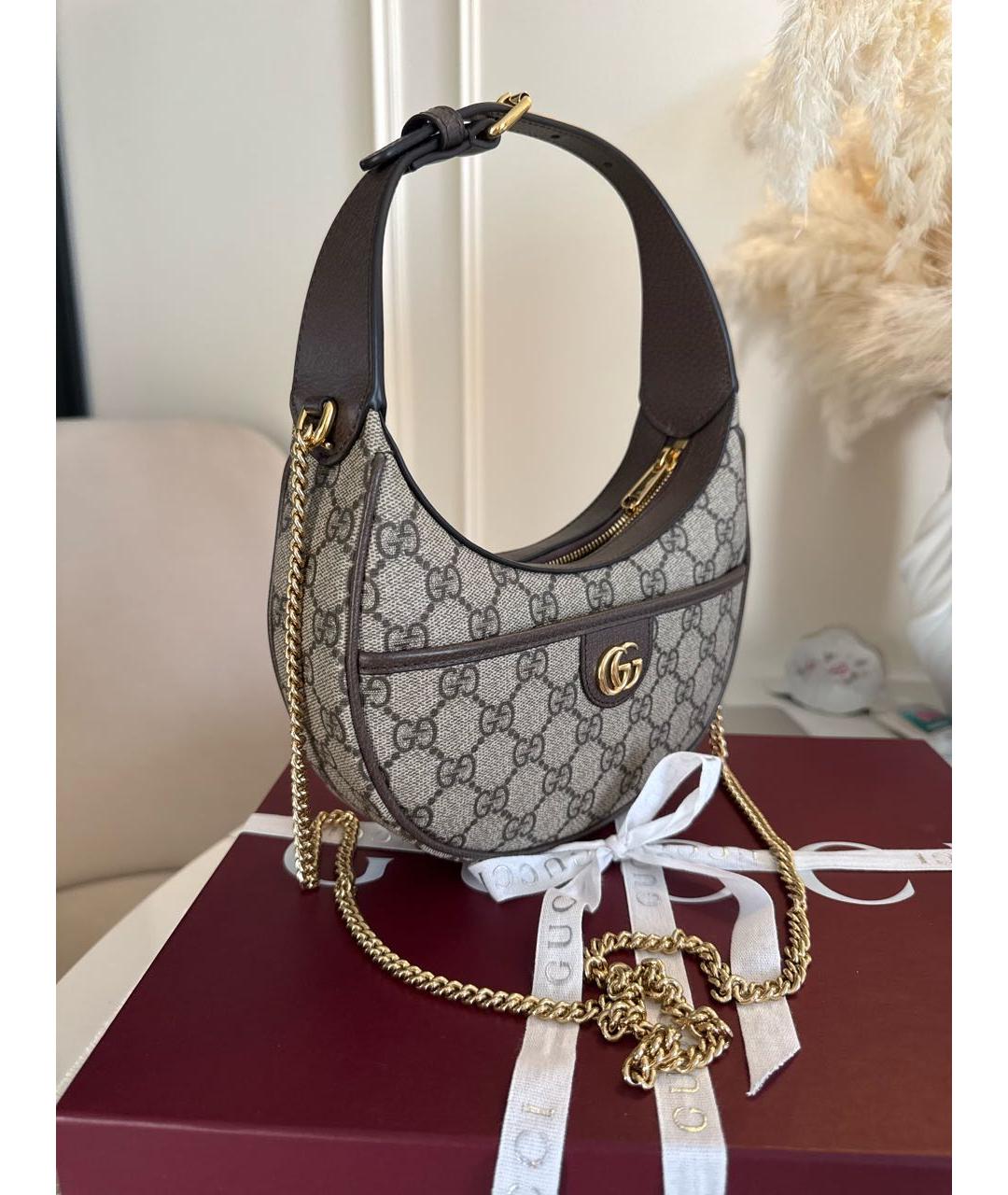 GUCCI Бежевая сумка с короткими ручками, фото 2