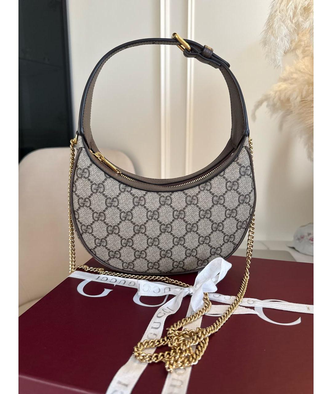 GUCCI Бежевая сумка с короткими ручками, фото 3