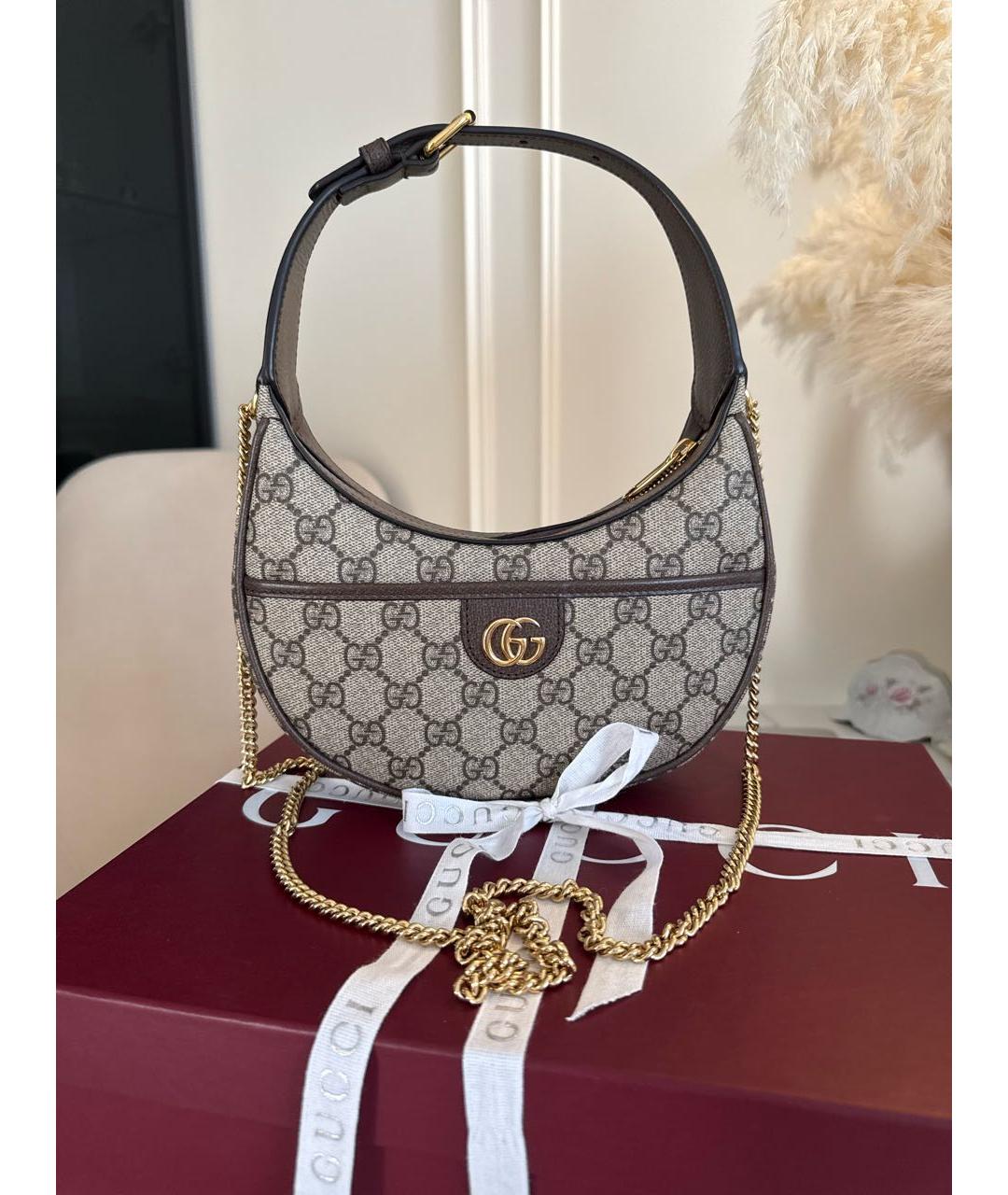 GUCCI Бежевая сумка с короткими ручками, фото 6