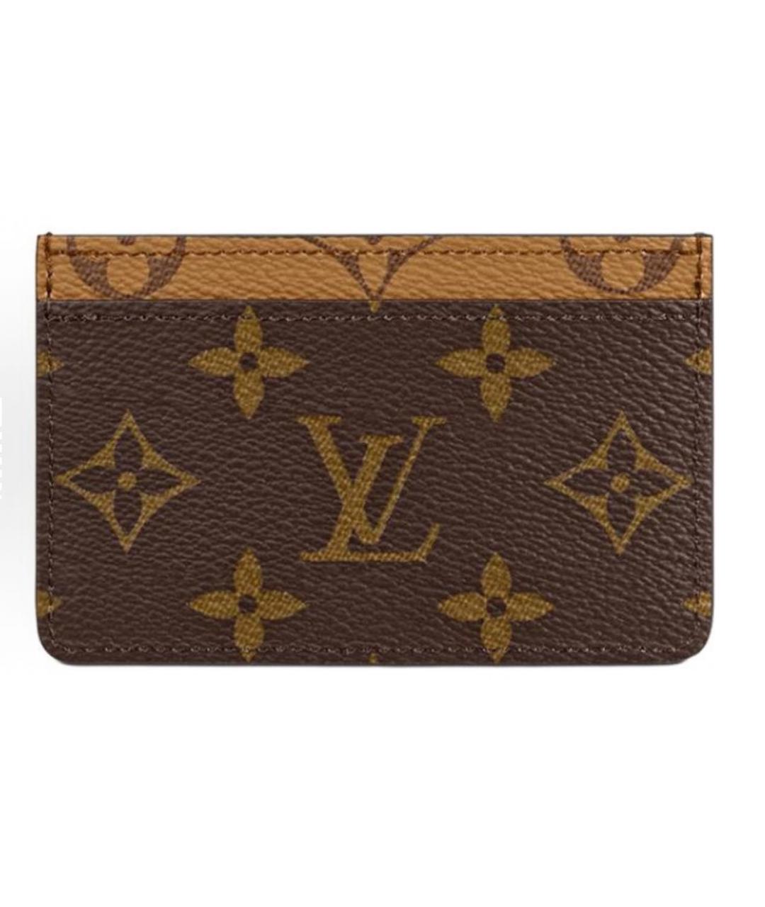 LOUIS VUITTON Коричневый кардхолдер из искусственной кожи, фото 6