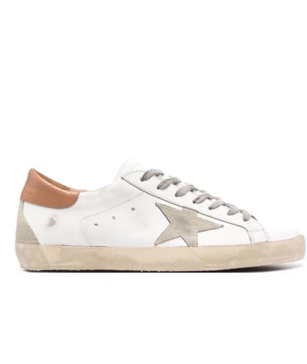 GOLDEN GOOSE DELUXE BRAND Белые кожаные кеды, фото 1