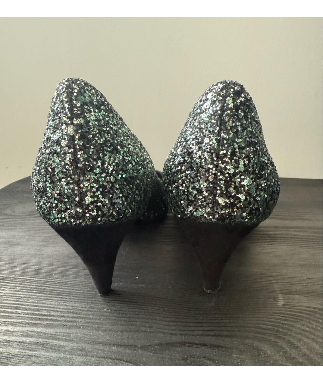 SAINT LAURENT Зеленые кожаные туфли, фото 4