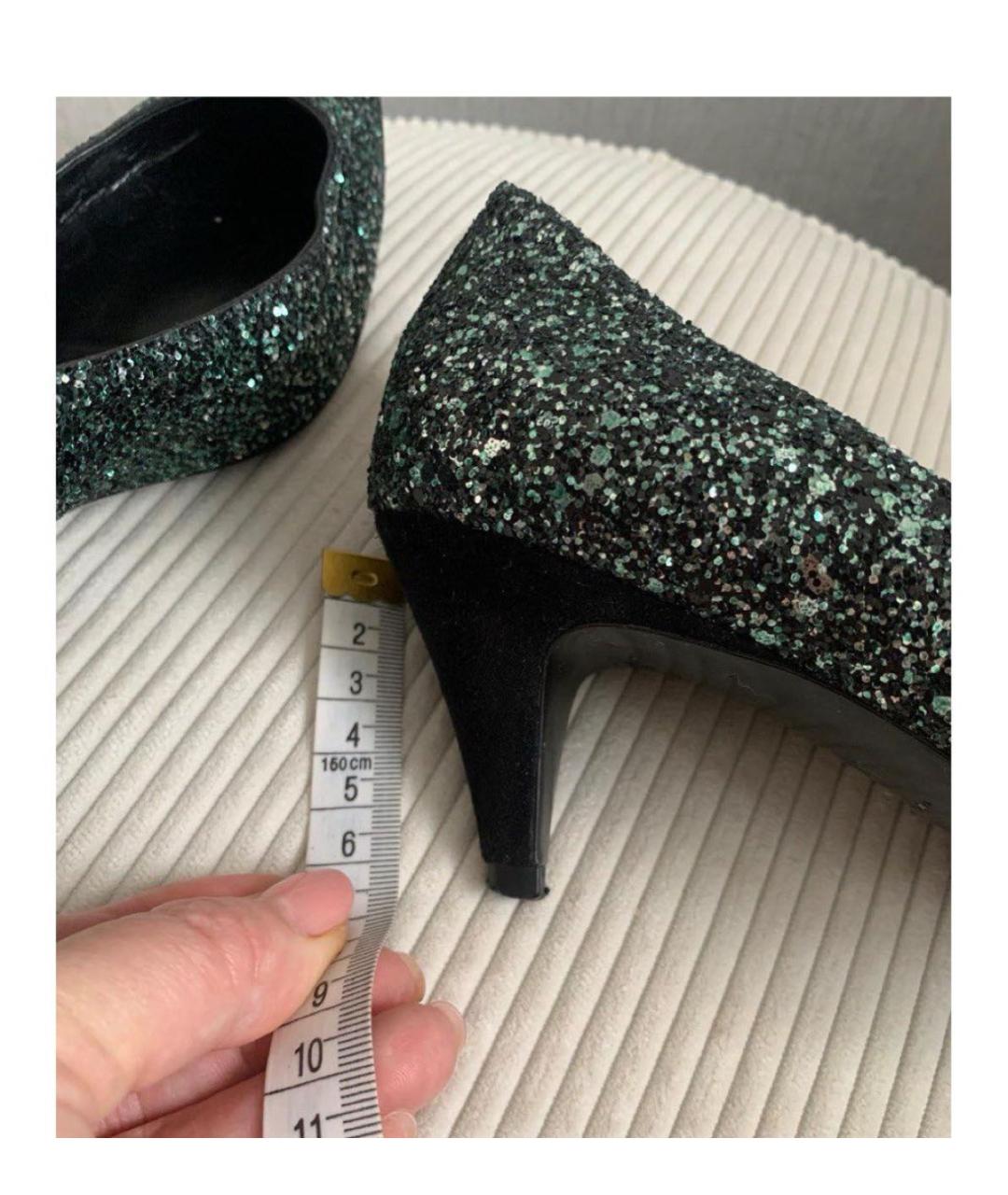 SAINT LAURENT Зеленые кожаные туфли, фото 5