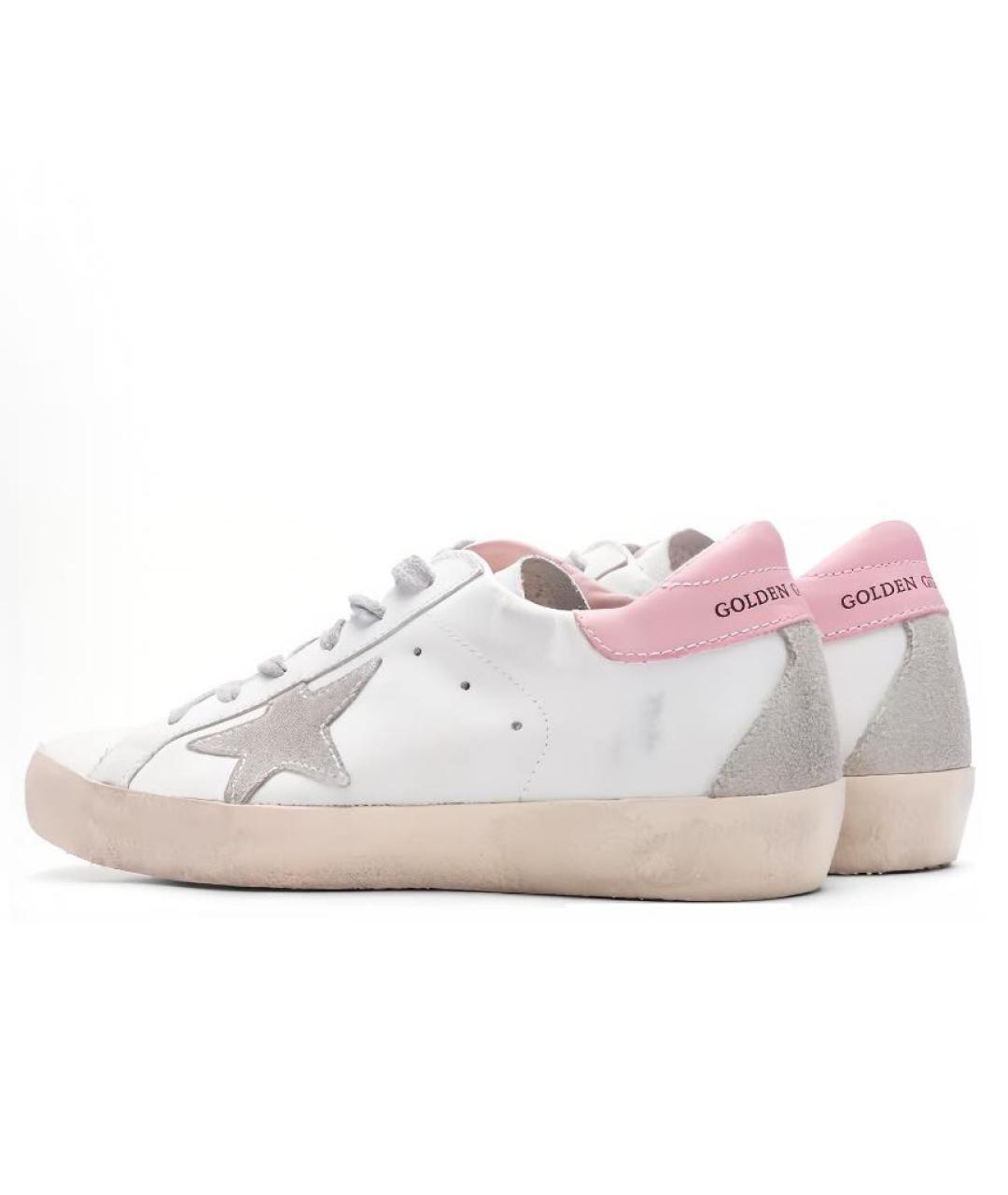 GOLDEN GOOSE DELUXE BRAND Розовые кожаные кеды, фото 3