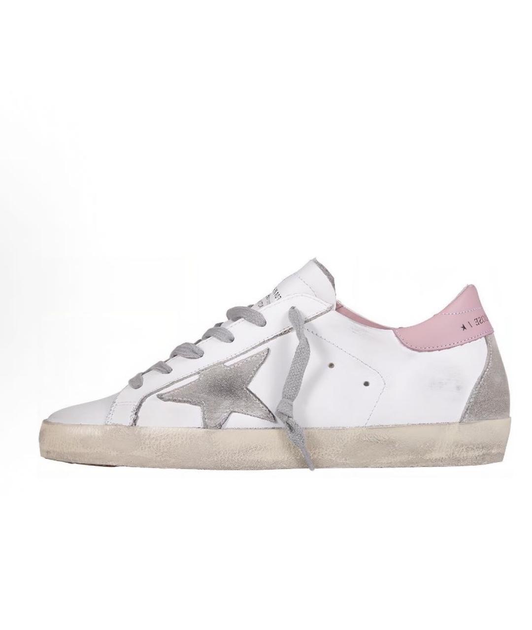 GOLDEN GOOSE DELUXE BRAND Розовые кожаные кеды, фото 4