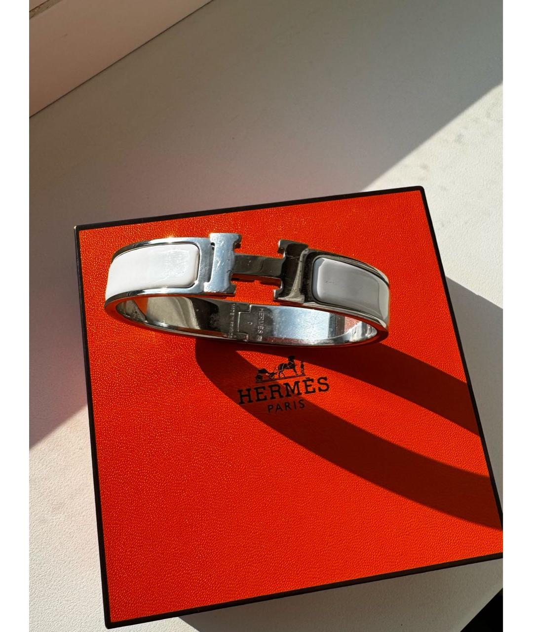 HERMES Белый браслет, фото 7