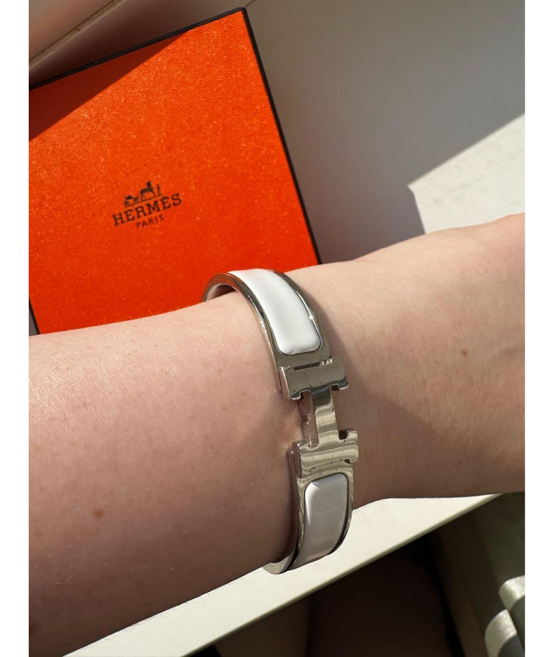 HERMES Белый браслет, фото 4