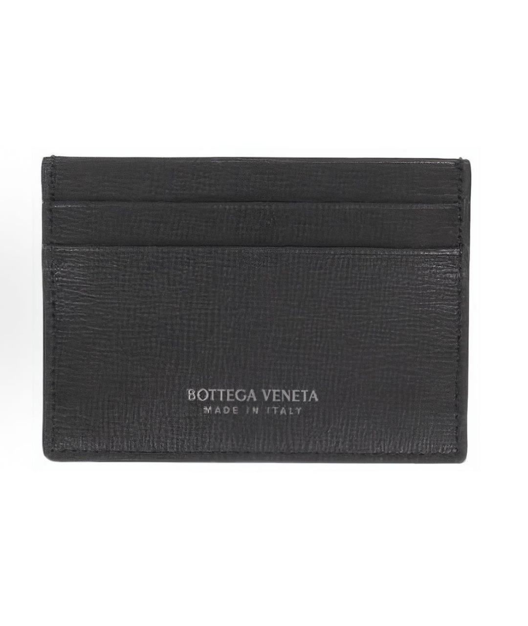 BOTTEGA VENETA Черный кожаный кардхолдер, фото 6