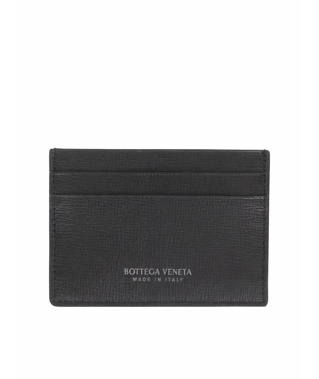 BOTTEGA VENETA Черный кожаный кардхолдер, фото 1
