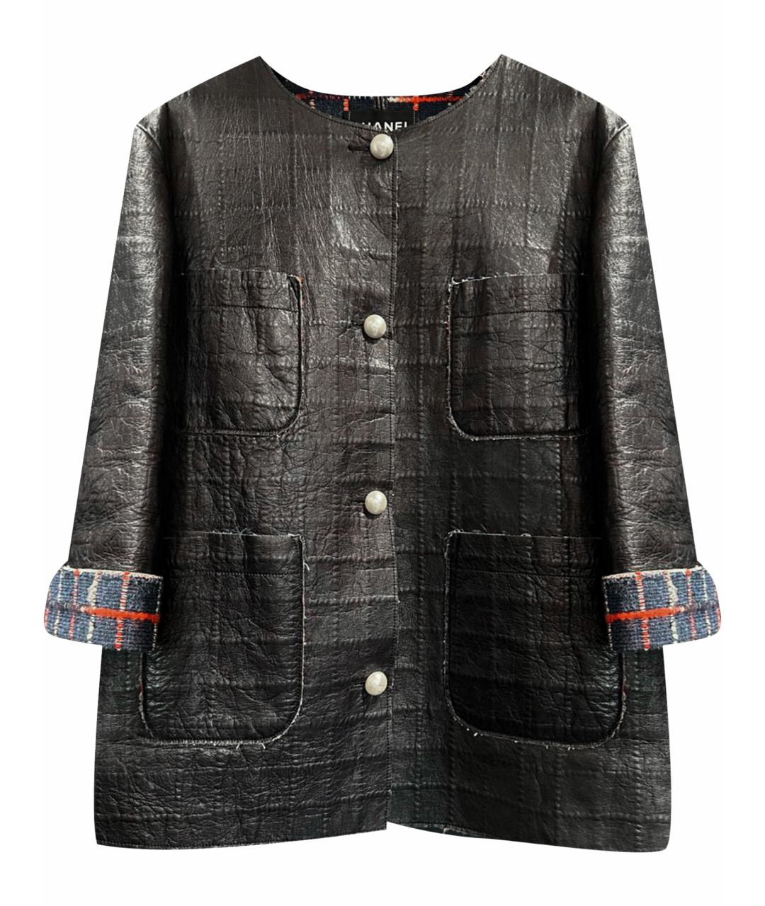 CHANEL Черная кожаная куртка, фото 1