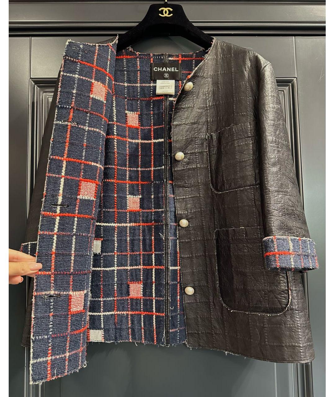 CHANEL Черная кожаная куртка, фото 3