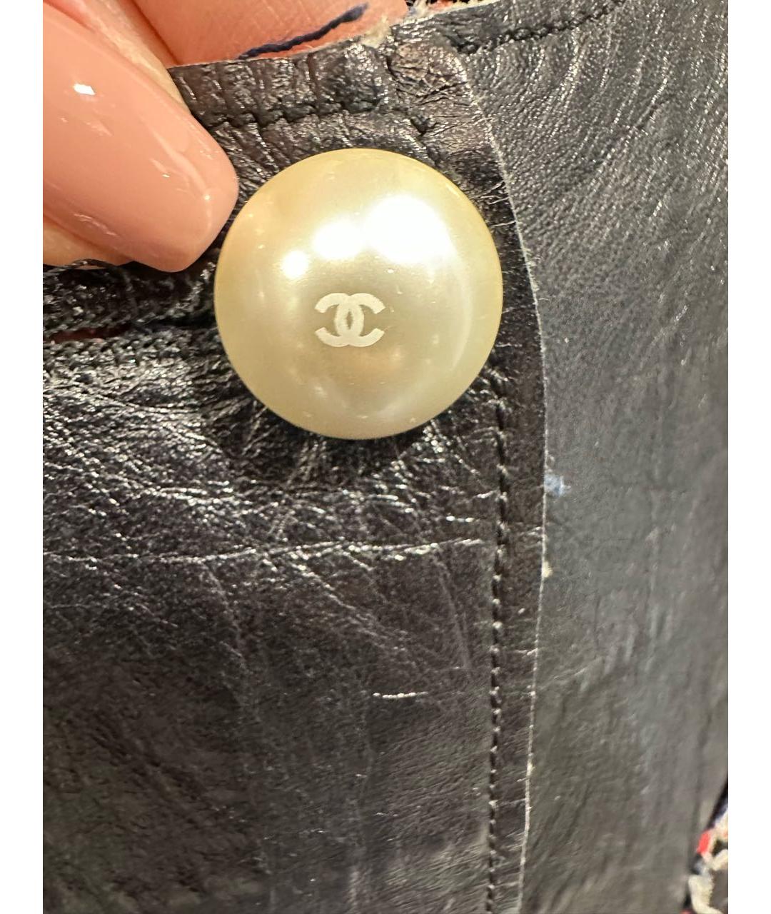 CHANEL Черная кожаная куртка, фото 6