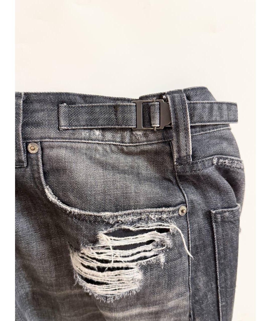 BALENCIAGA Антрацитовые хлопковые джинсы, фото 4