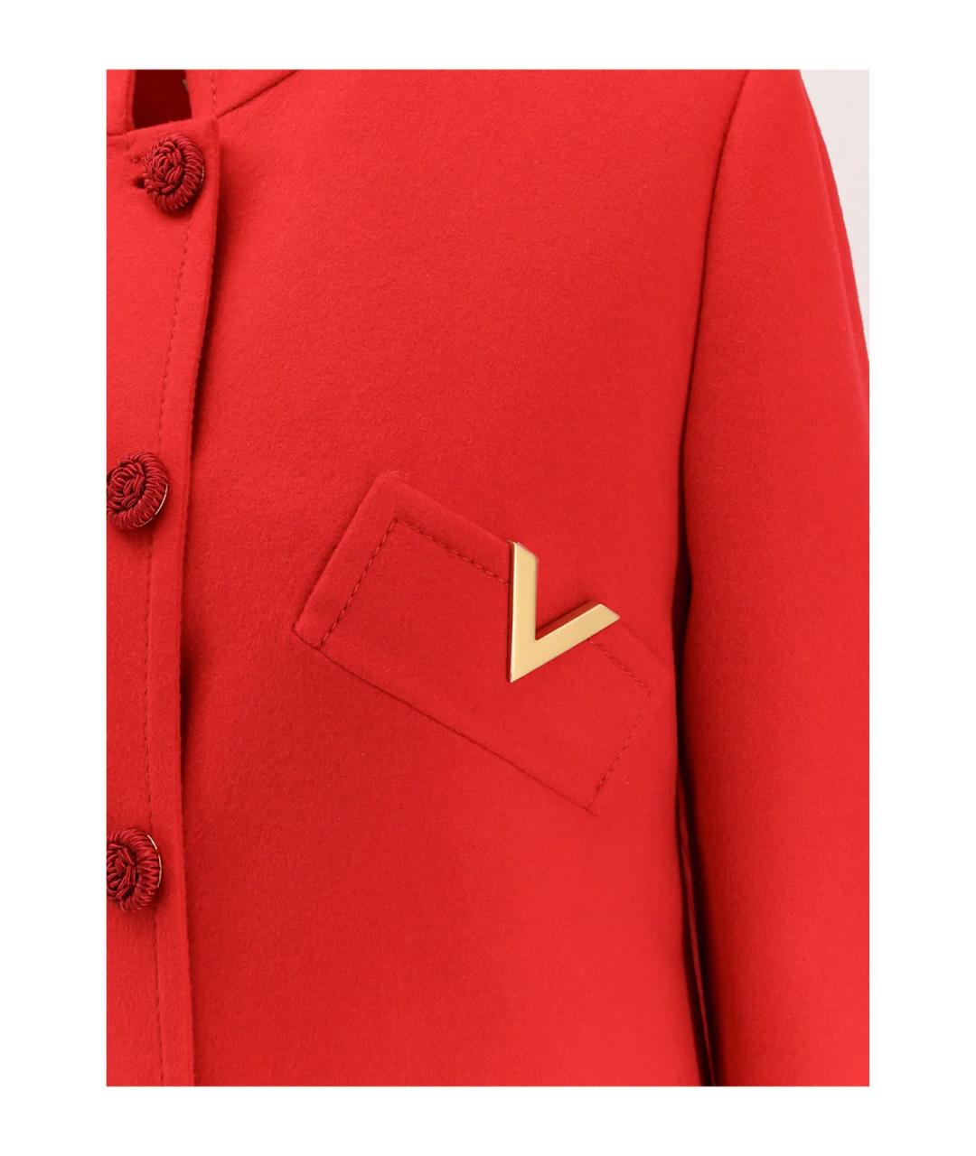 VALENTINO Красное шерстяное пальто, фото 3