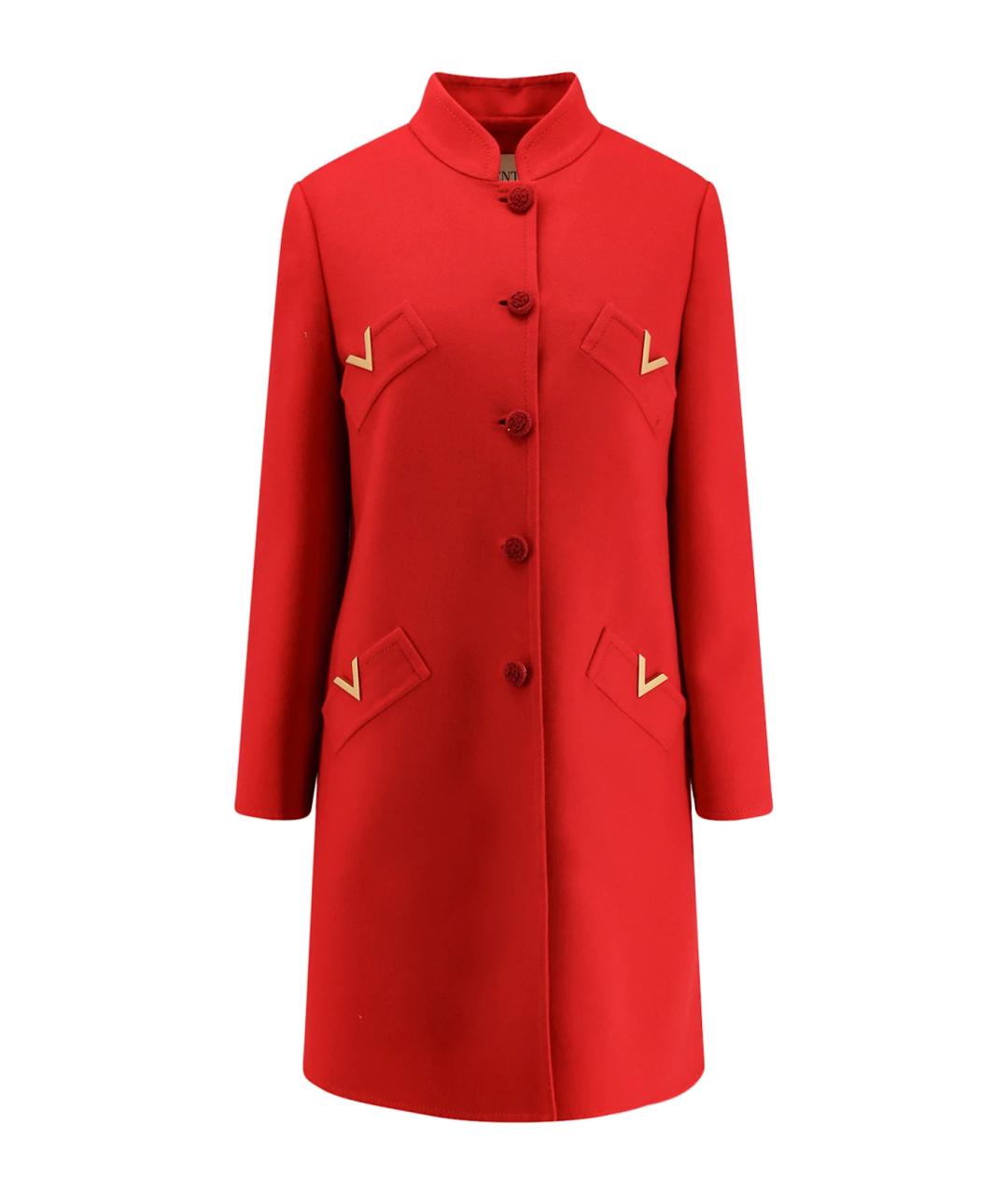 VALENTINO Красное шерстяное пальто, фото 1