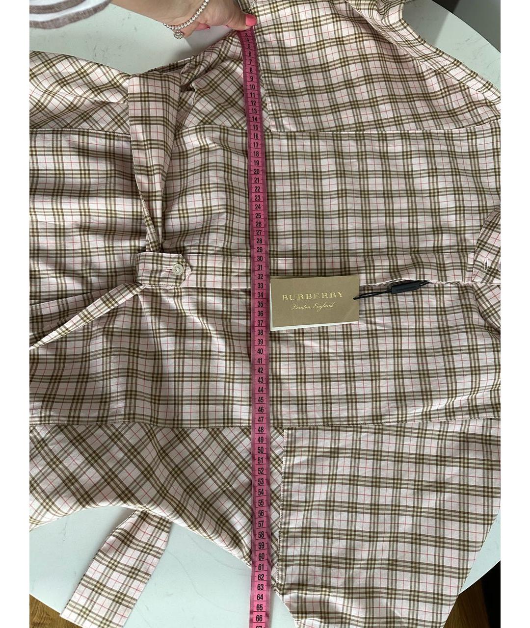 BURBERRY Мульти хлопковое повседневное платье, фото 7