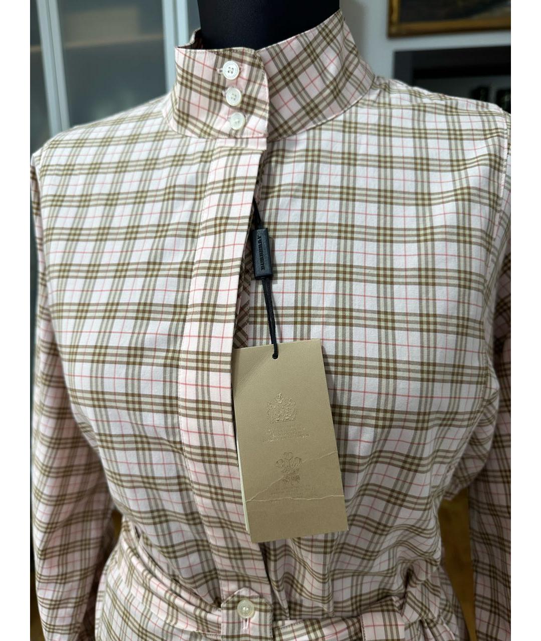 BURBERRY Мульти хлопковое повседневное платье, фото 4