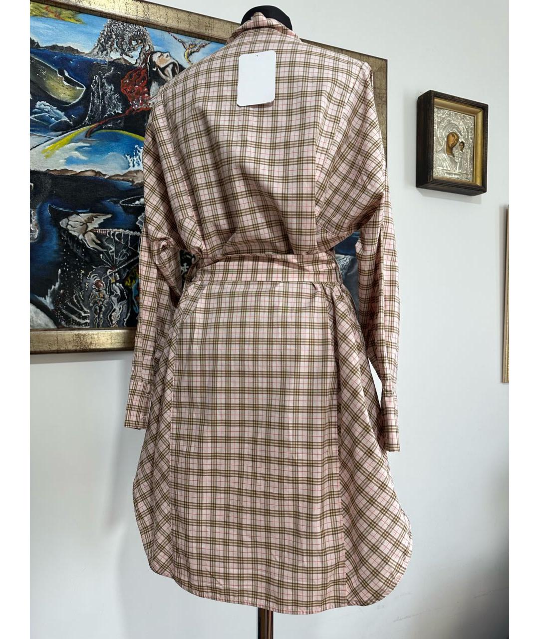 BURBERRY Мульти хлопковое повседневное платье, фото 2