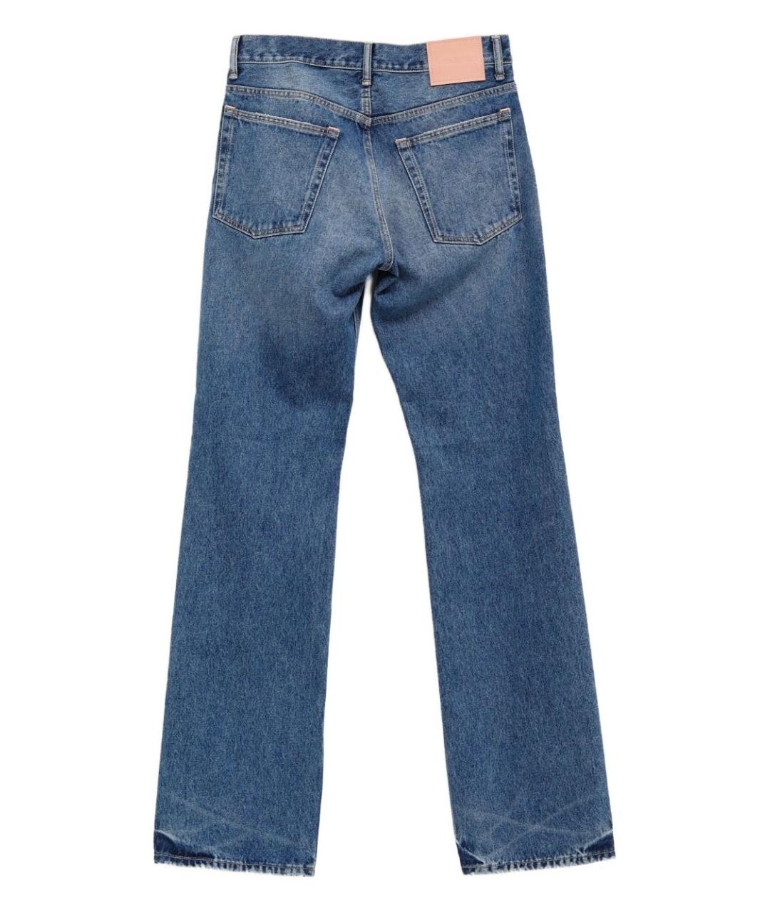 ACNE STUDIOS Синие хлопковые прямые джинсы, фото 2