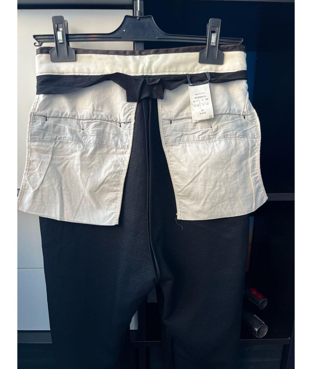 RICK OWENS Черные вискозные брюки широкие, фото 3