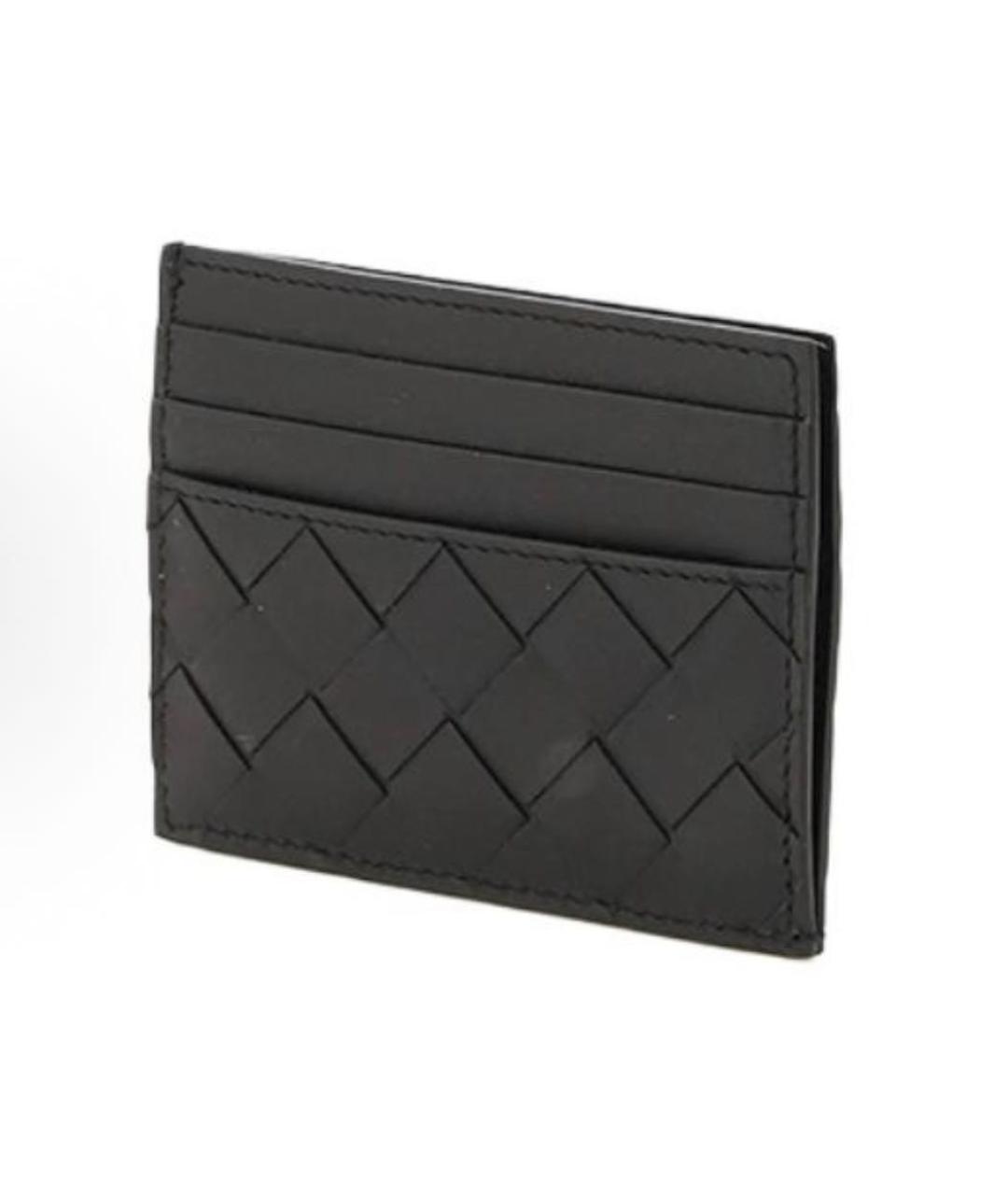 BOTTEGA VENETA Черный кожаный кардхолдер, фото 2