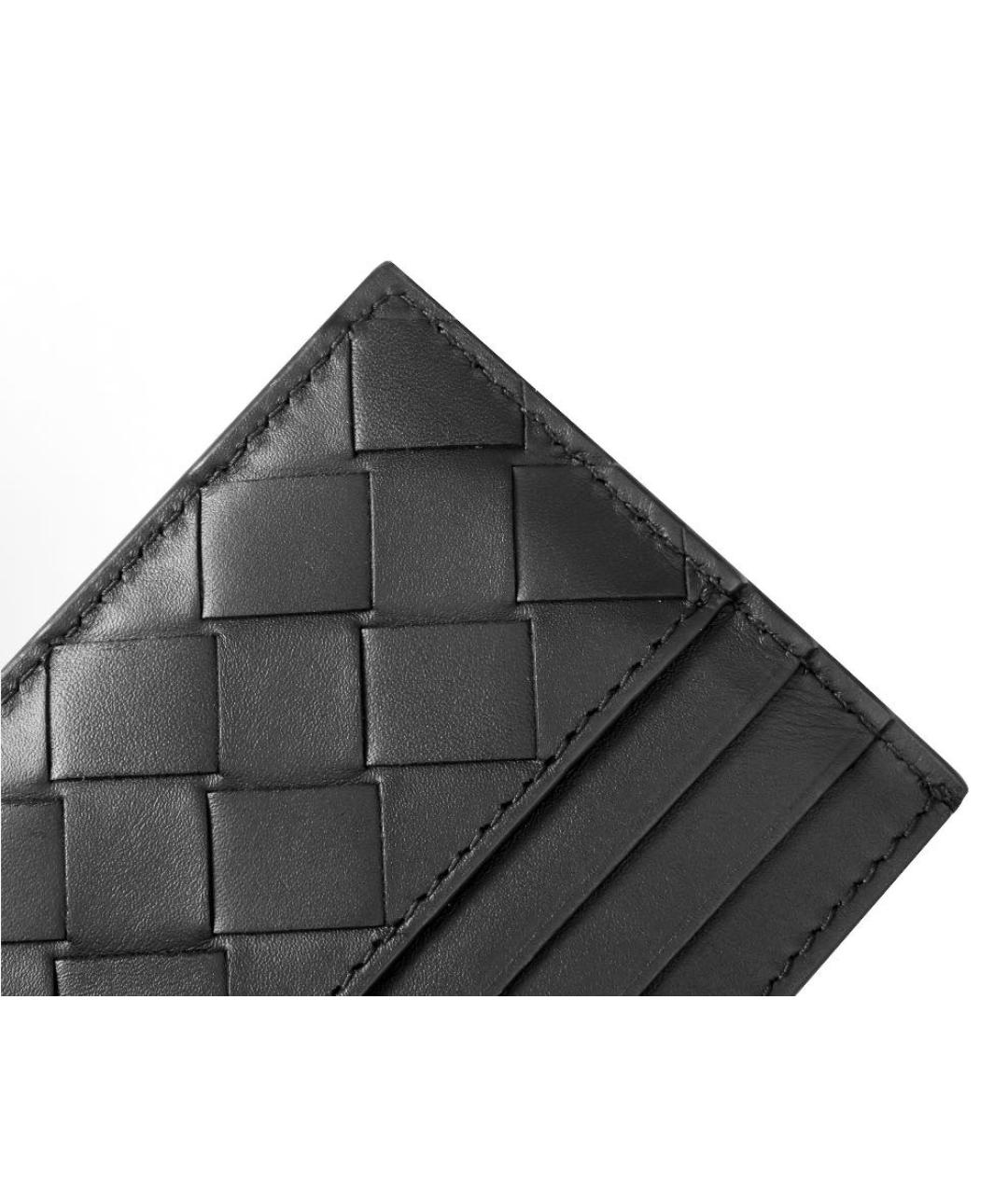 BOTTEGA VENETA Черный кожаный кардхолдер, фото 5