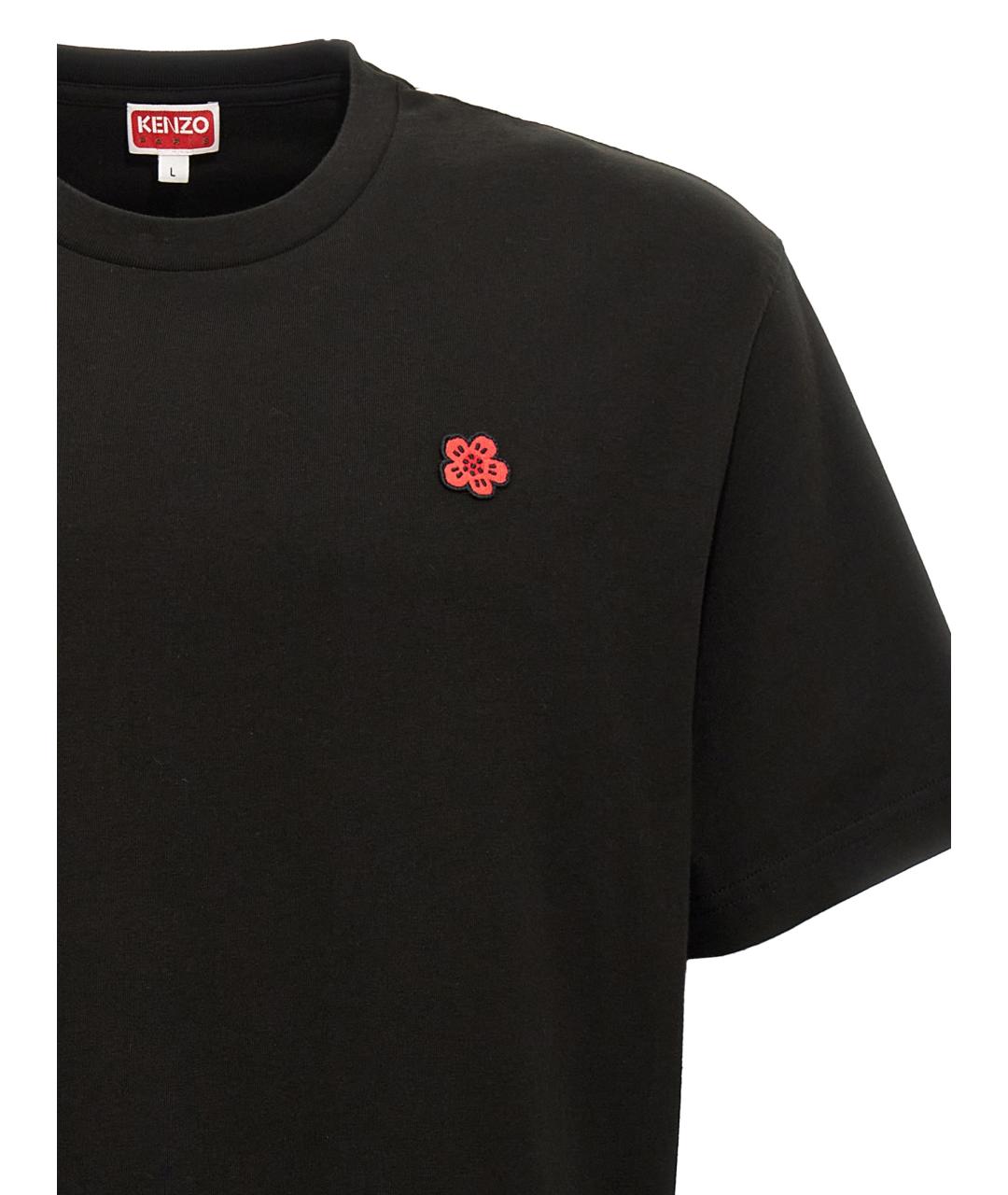 KENZO Черная хлопковая футболка, фото 3
