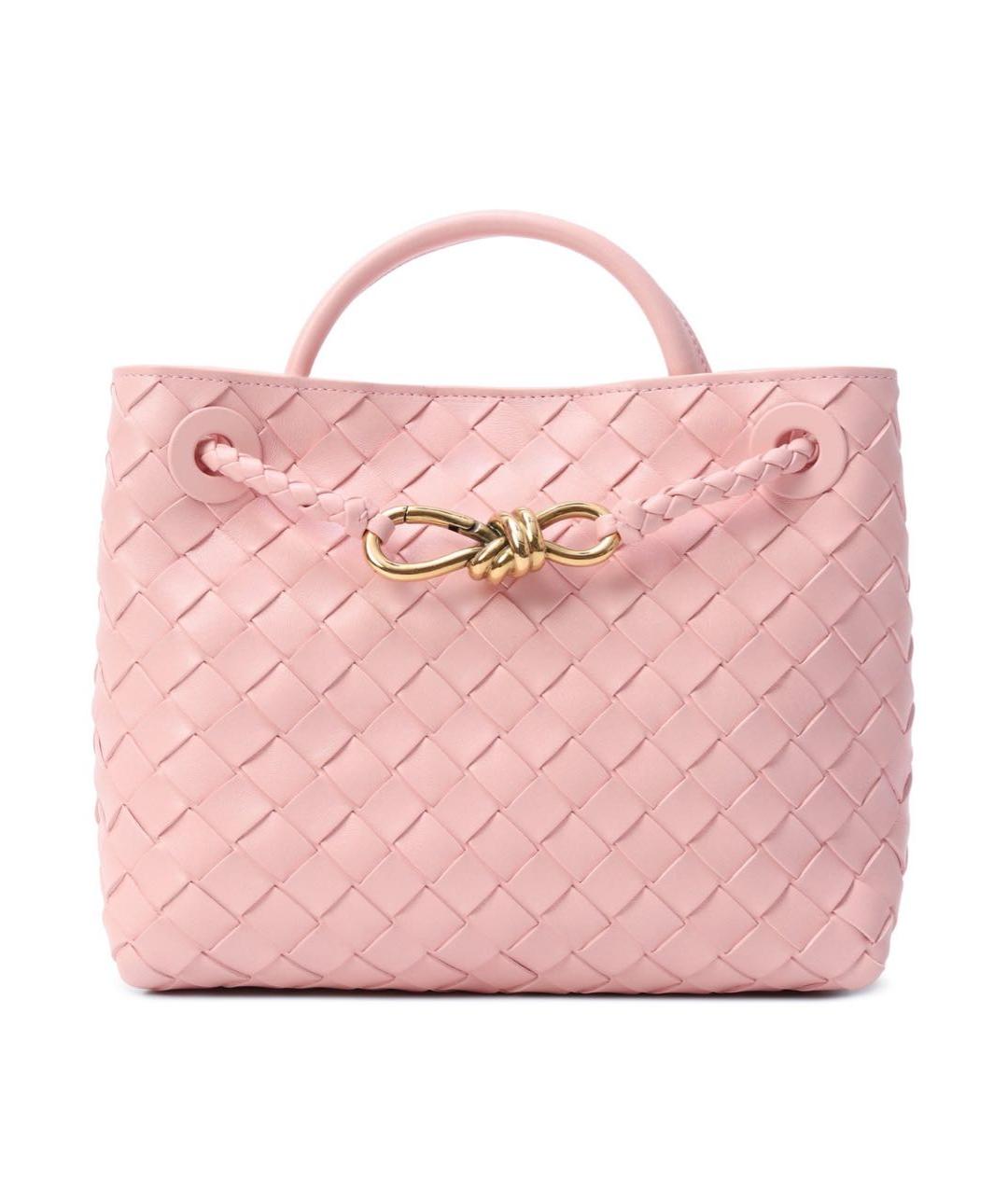 BOTTEGA VENETA Розовая кожаная сумка тоут, фото 1