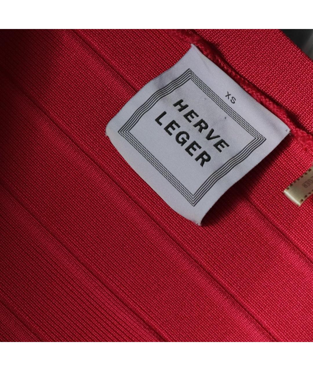 HERVE LEGER Розовое вискозное коктейльное платье, фото 3