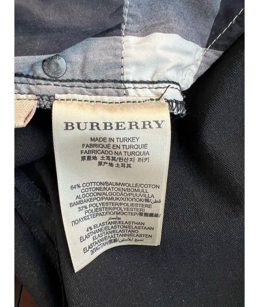 BURBERRY Белые хлопко-полиэстеровые джинсы слим, фото 6