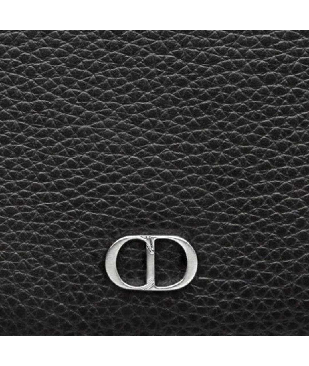 CHRISTIAN DIOR Черный кожаный кардхолдер, фото 6