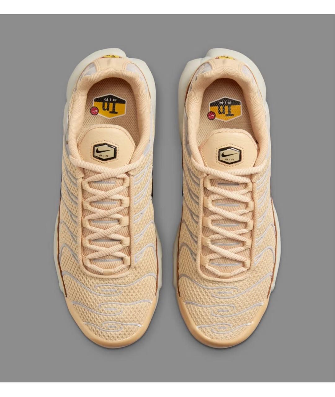 NIKE Бежевые текстильные низкие кроссовки / кеды, фото 3