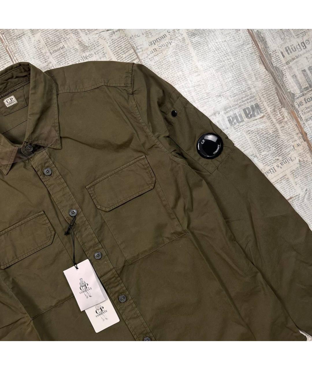 CP COMPANY Хаки хлопковая кэжуал рубашка, фото 3