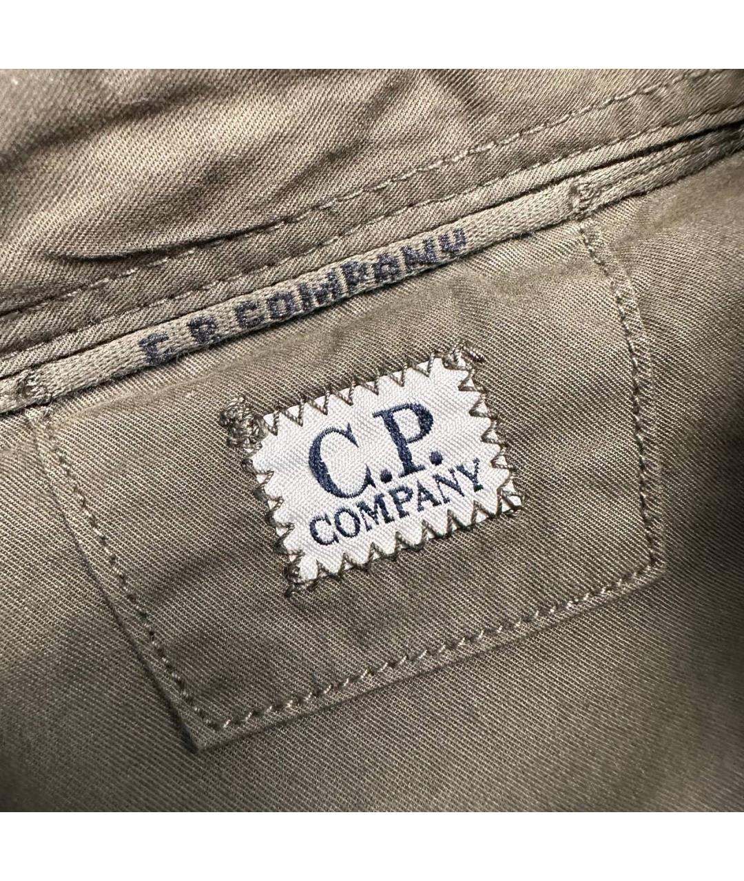 CP COMPANY Хаки хлопковая кэжуал рубашка, фото 8