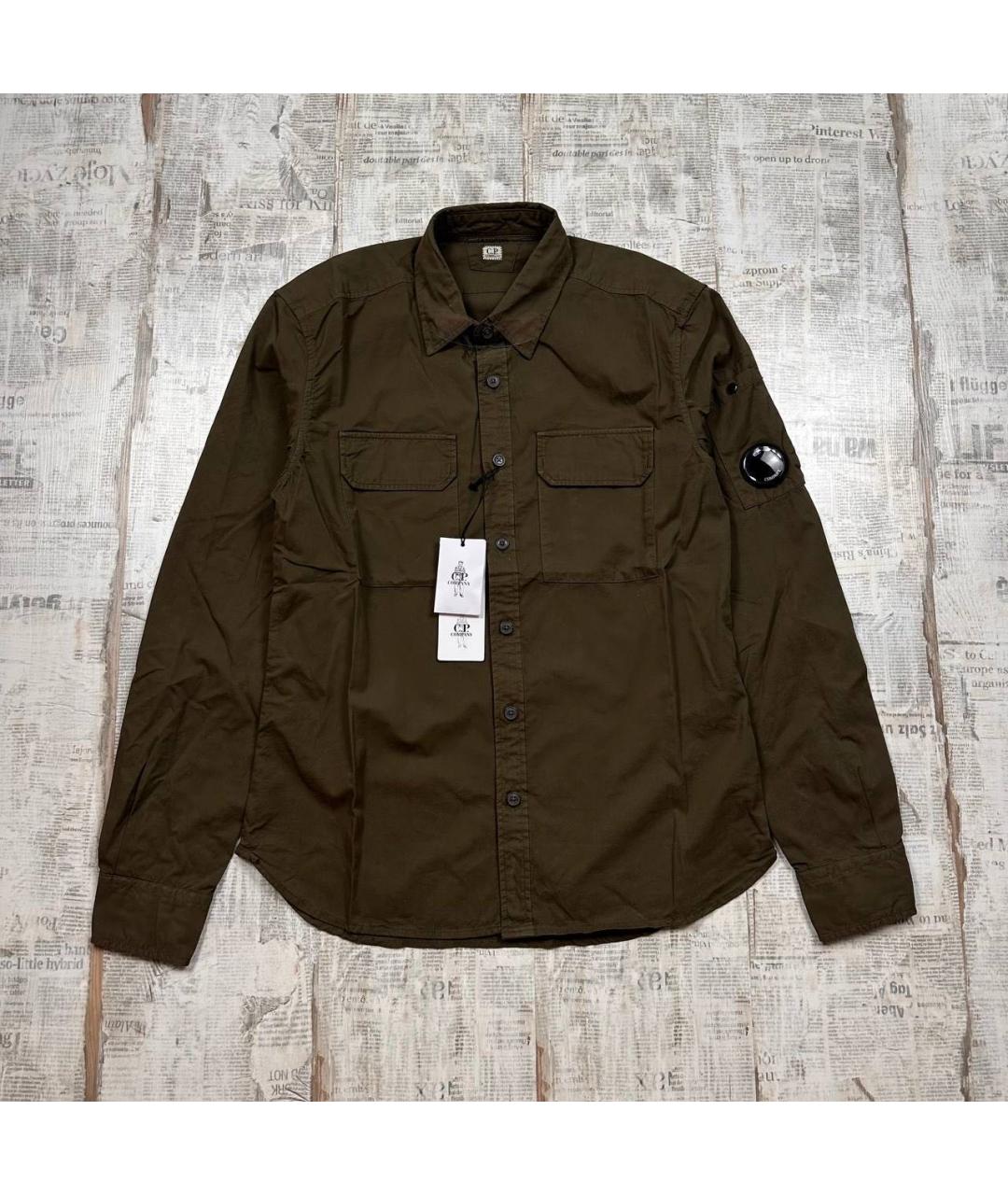 CP COMPANY Хаки хлопковая кэжуал рубашка, фото 2