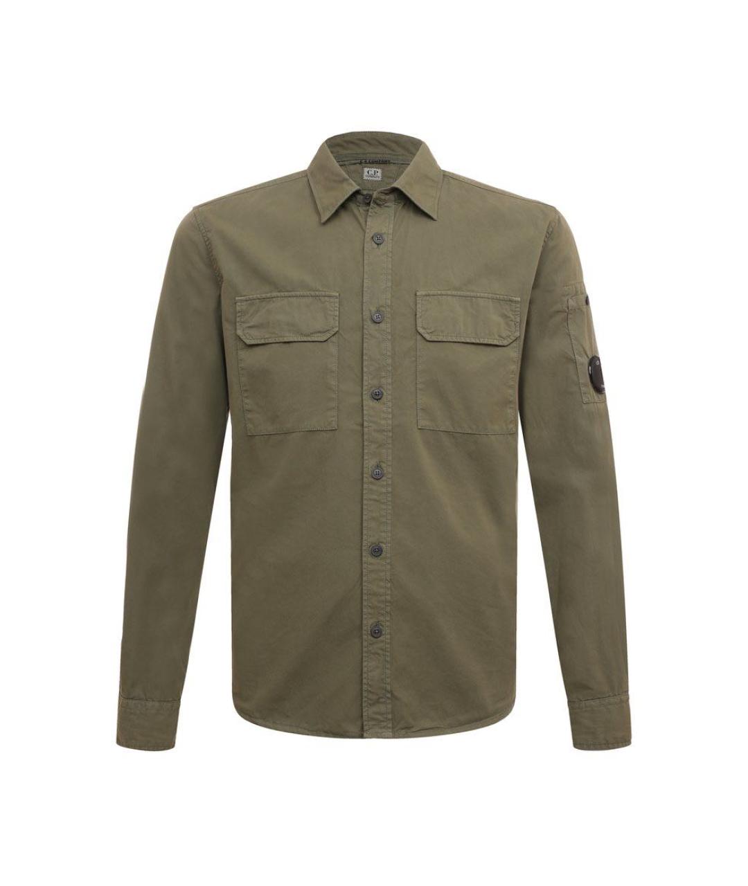 CP COMPANY Хаки хлопковая кэжуал рубашка, фото 1