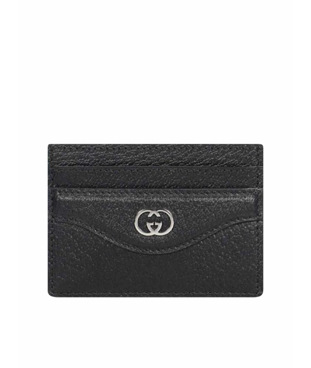 GUCCI Черный кожаный кардхолдер, фото 1