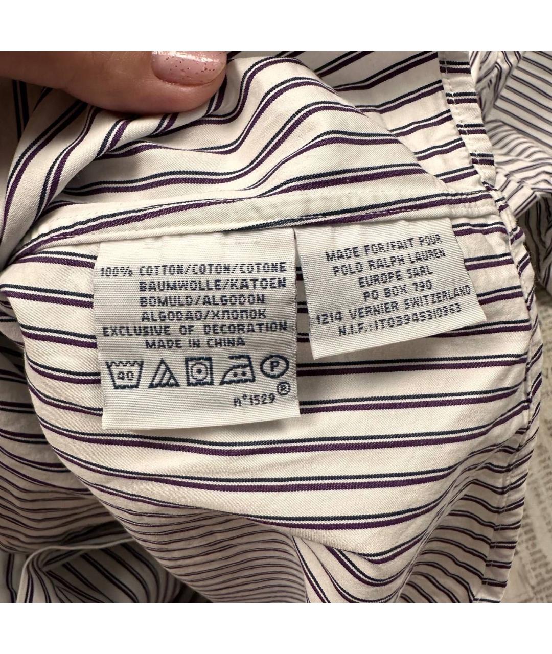 RALPH LAUREN Мульти хлопковая кэжуал рубашка, фото 3