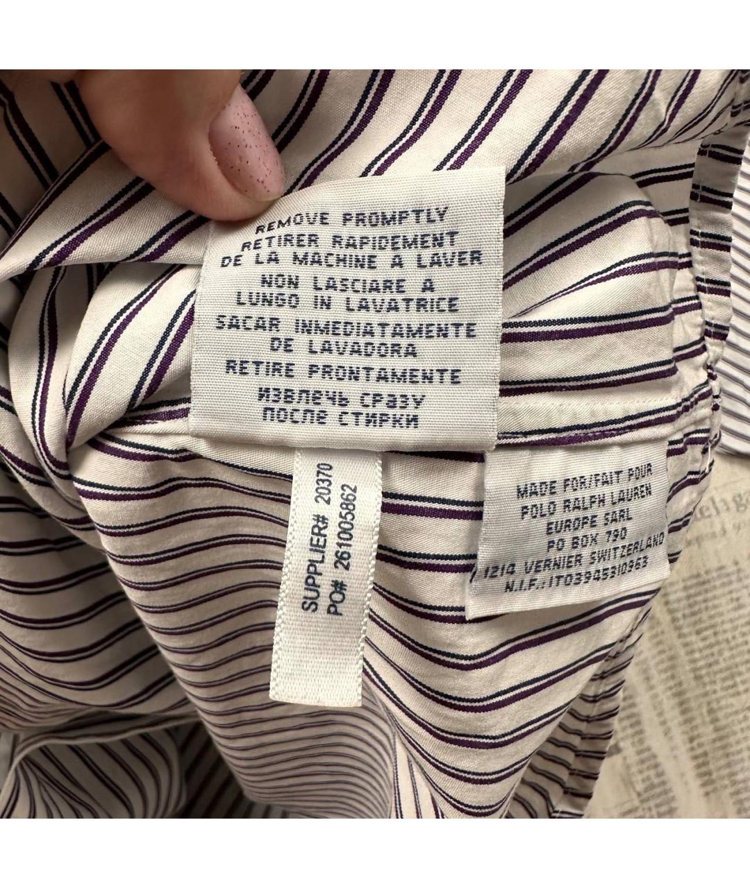 RALPH LAUREN Мульти хлопковая кэжуал рубашка, фото 2
