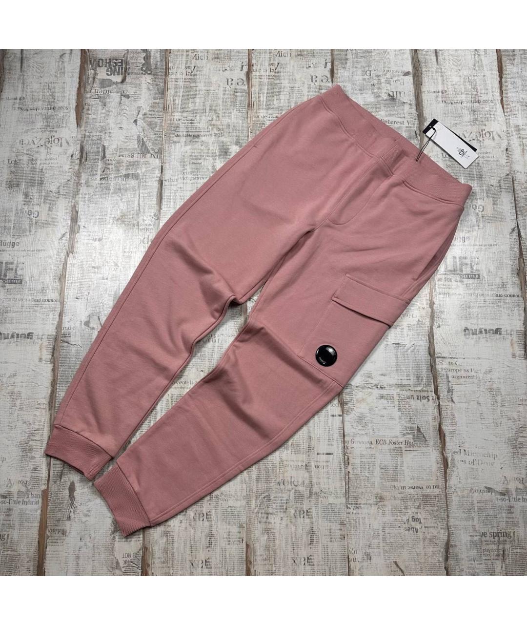 CP COMPANY Розовые хлопковые повседневные брюки, фото 8
