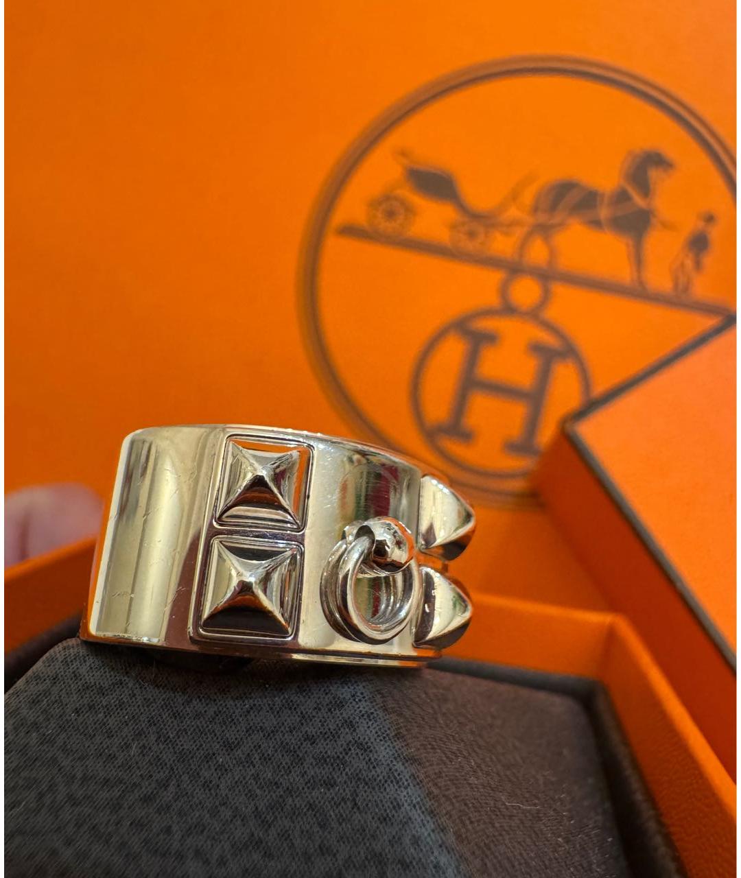 HERMES Серебряное серебряное кольцо, фото 2