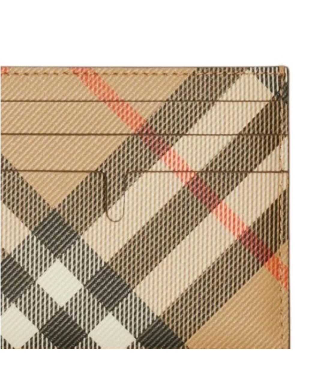 BURBERRY Бежевый кардхолдер из искусственной кожи, фото 3