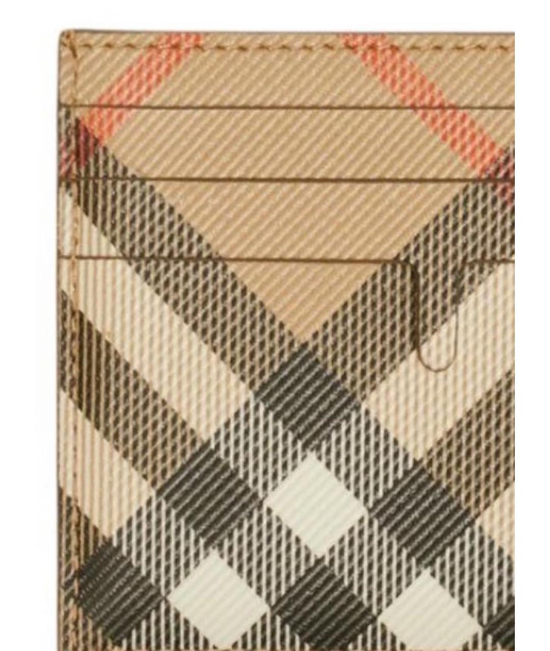 BURBERRY Бежевый кардхолдер из искусственной кожи, фото 5