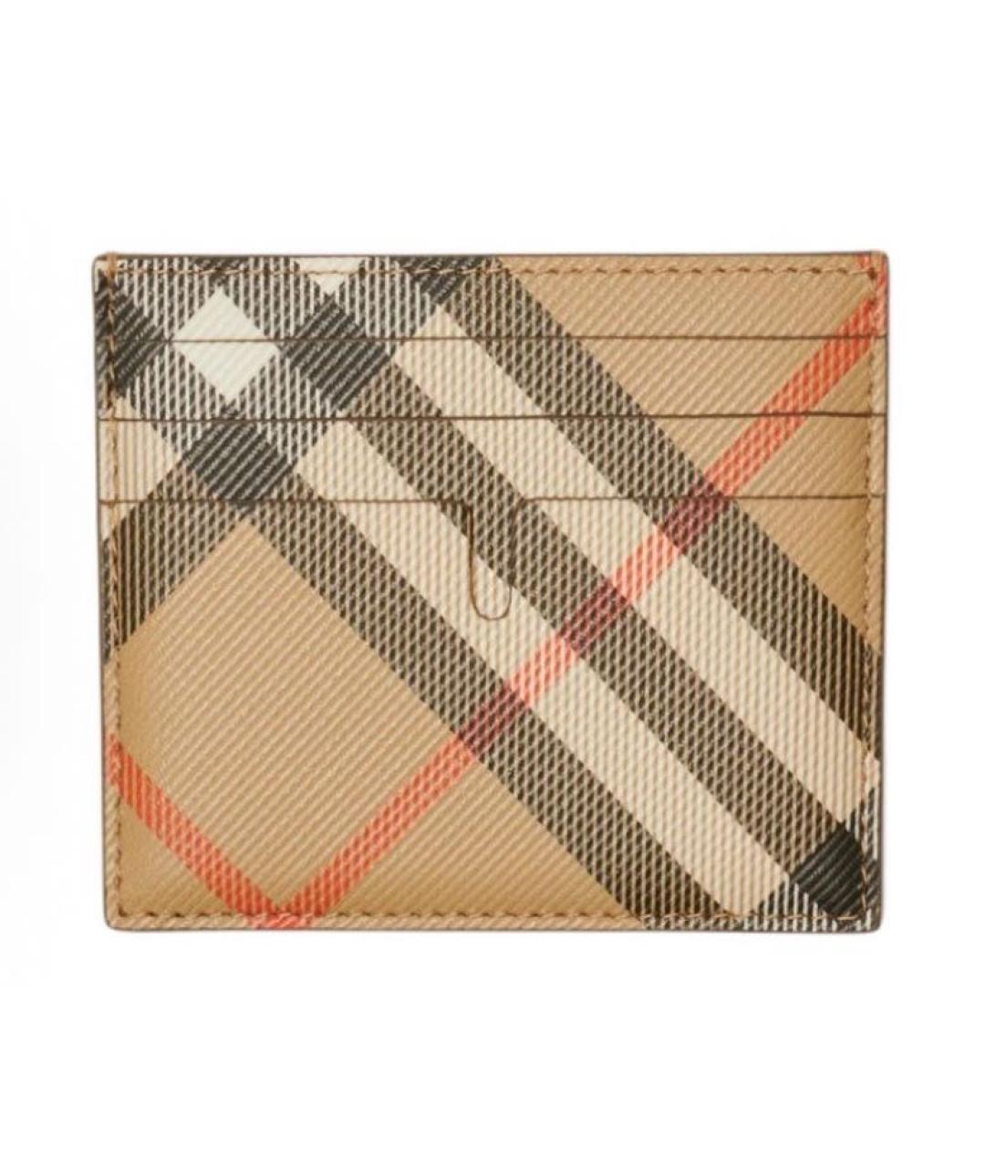 BURBERRY Бежевый кардхолдер из искусственной кожи, фото 4