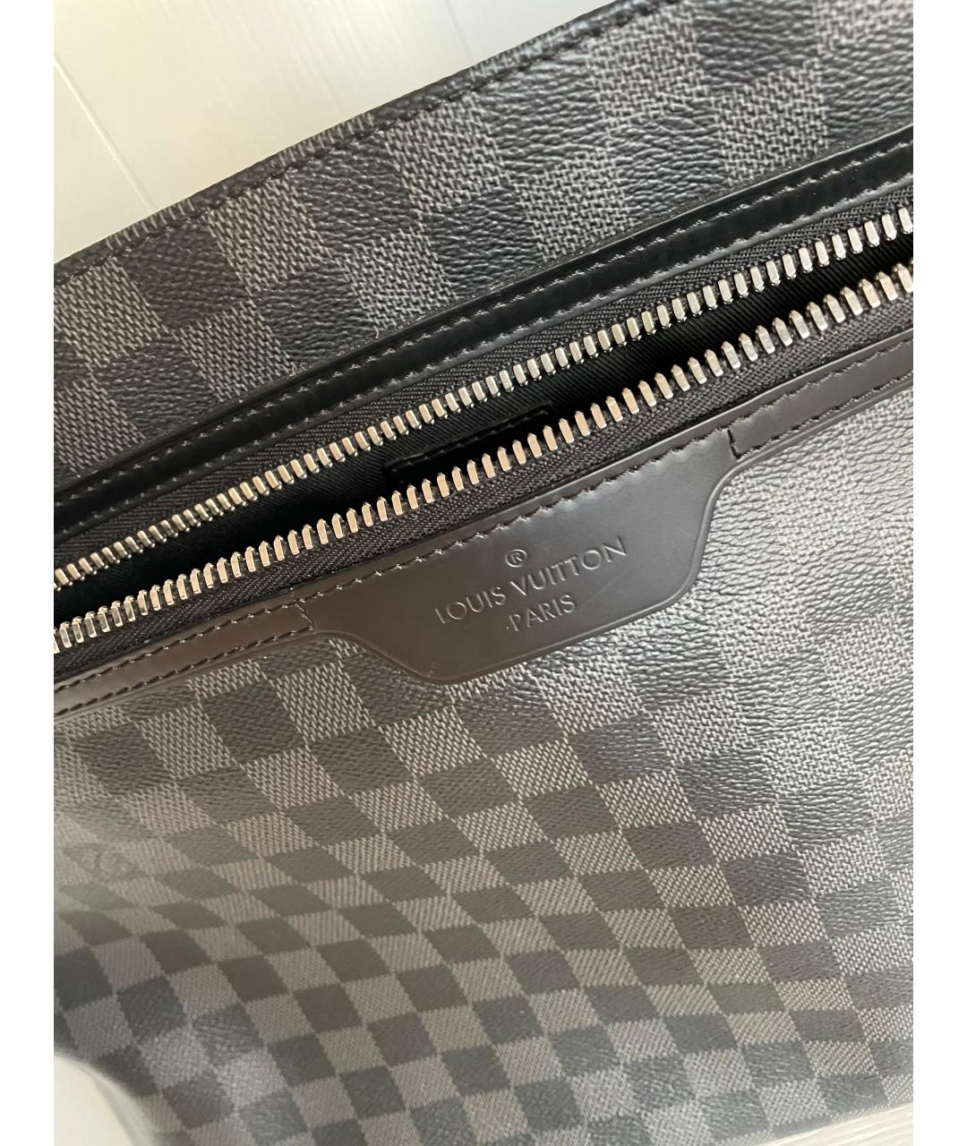 LOUIS VUITTON Антрацитовая сумка на плечо, фото 9