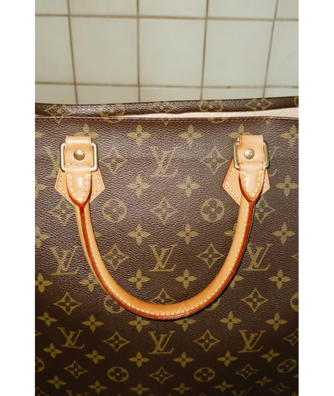 LOUIS VUITTON Коричневая кожаная сумка тоут, фото 3