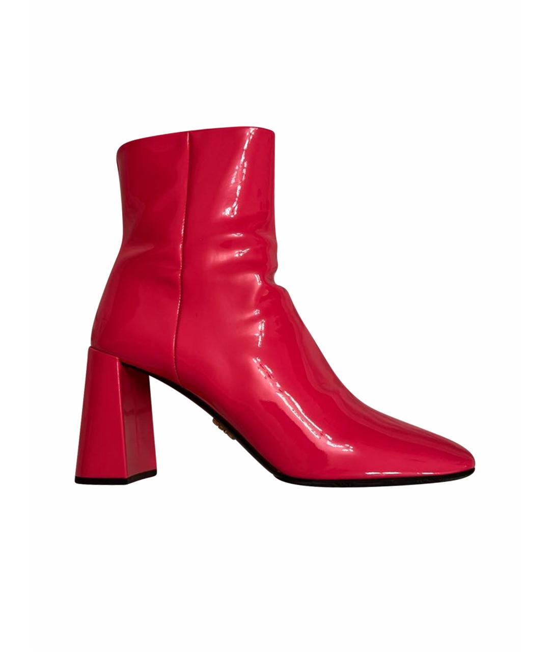 PRADA Розовые ботильоны из лакированной кожи, фото 1