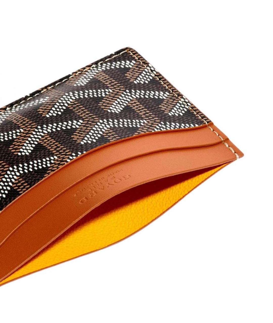 GOYARD Коричневый кардхолдер из искусственной кожи, фото 2