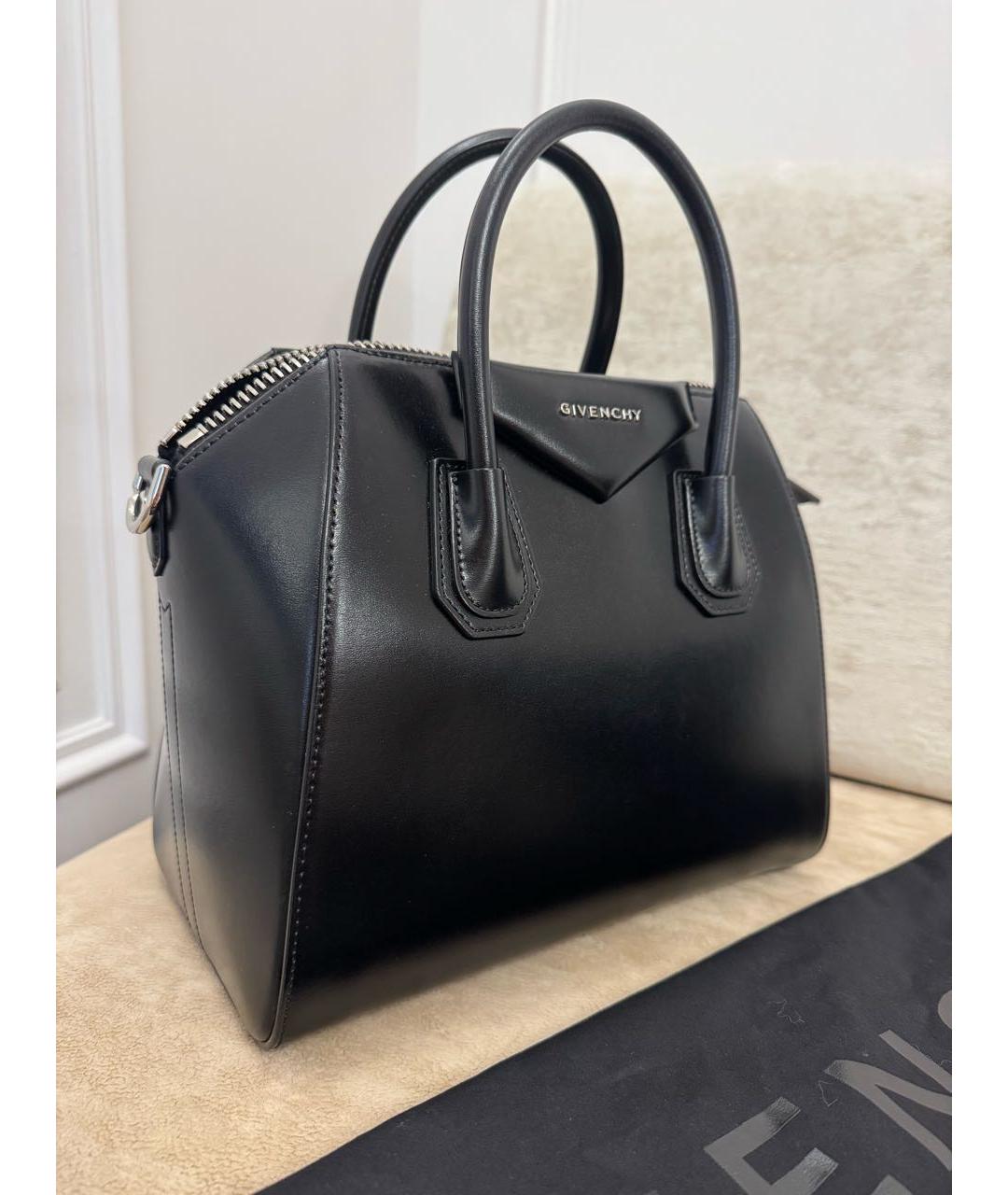 GIVENCHY Черная кожаная сумка с короткими ручками, фото 3